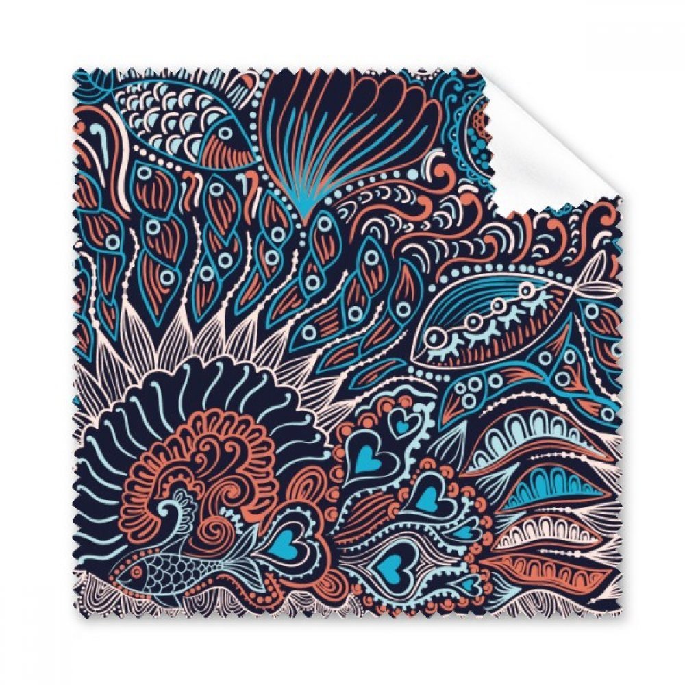 Seamless Texture Fish Animal Cleaning Cloth Phone Screen Glasses Cleaner 5pcs