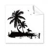 Beach Coconut Tree Illustration Pattern Cleaning Cloth Phone Screen Glasses Cleaner 5pcs view 1