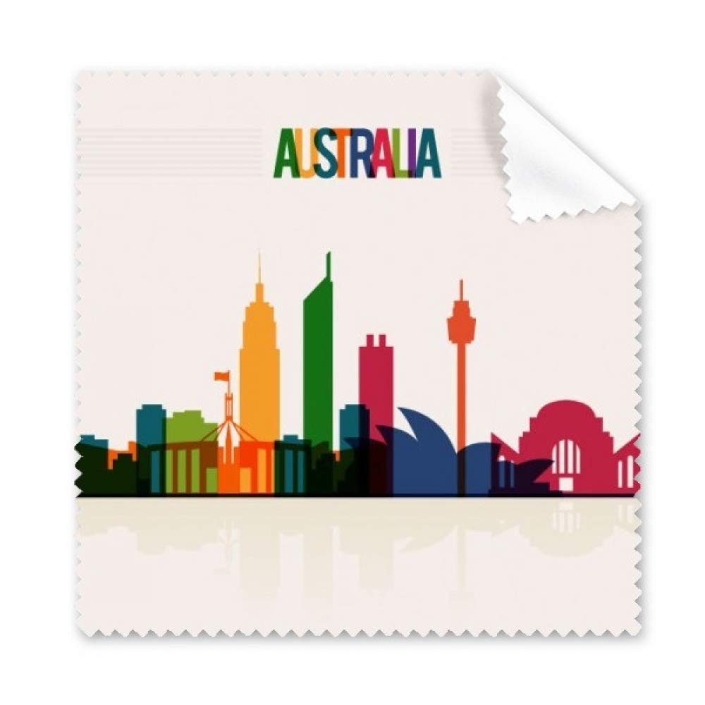 Australia City Landmark Skyscrapers Outline Cleaning Cloth Phone Screen Glasses Cleaner 5pcs
