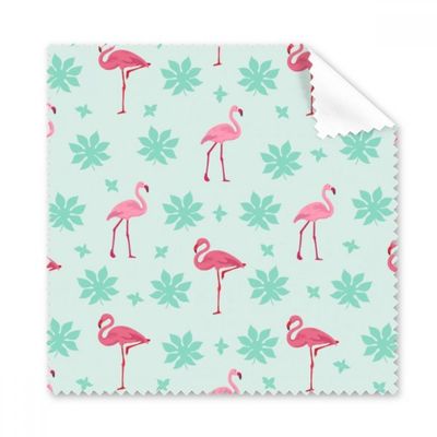 Flamingo Pattern Pink Green Cleaning Cloth Phone Screen Glasses Cleaner 5pcs
