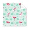 Flamingo Pattern Pink Green Cleaning Cloth Phone Screen Glasses Cleaner 5pcs view 1