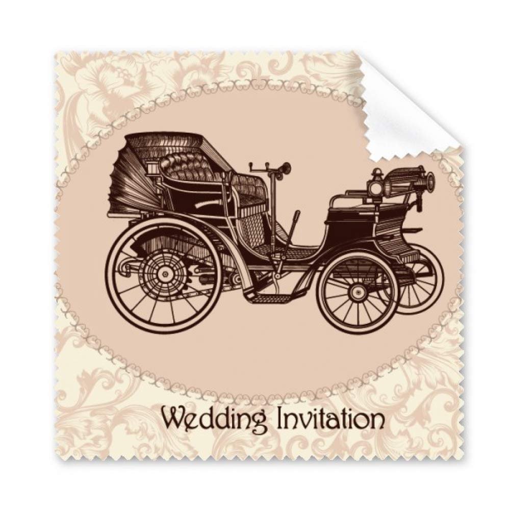 Classic Cars Flower Pattern Illustration Cleaning Cloth Phone Screen Glasses Cleaner 5pcs