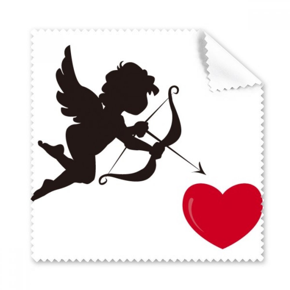 Cupid Angel Red Heart Pattern Cleaning Cloth Phone Screen Glasses Cleaner 5pcs