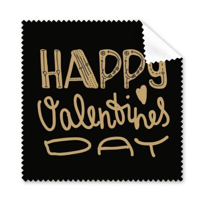 Happy Valentine Day Gold Quote Style Cleaning Cloth Phone Screen Glasses Cleaner 5pcs