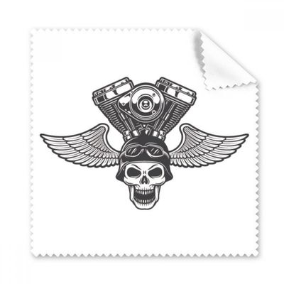 Goggles Lights Skeleton Motorcycle Pattern Cleaning Cloth Phone Screen Glasses Cleaner 5pcs