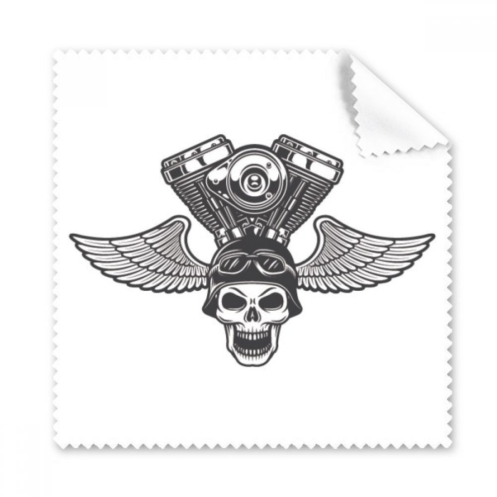 Goggles Lights Skeleton Motorcycle Pattern Cleaning Cloth Phone Screen Glasses Cleaner 5pcs