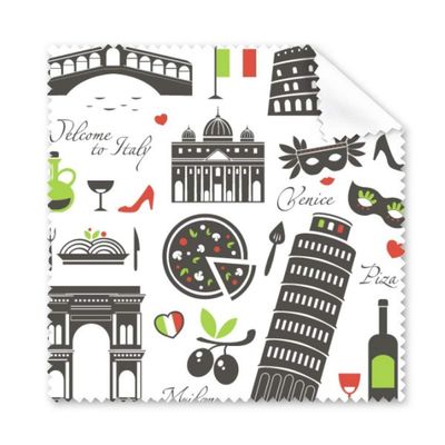 Italy The Leaning Tower of Pisa Roman Theater Cleaning Cloth Phone Screen Glasses Cleaner 5pcs