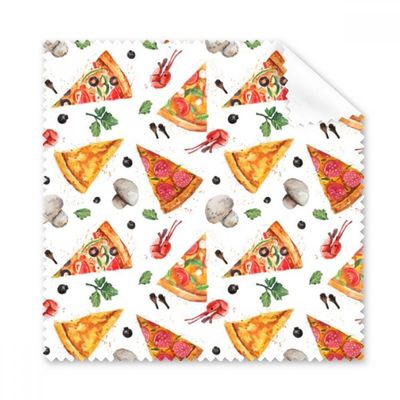 Delious Food Pizza Illustration Pattern Cleaning Cloth Phone Screen Glasses Cleaner 5pcs