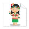 Beautiful Girl Hawaii Cartoon Cleaning Cloth Phone Screen Glasses Cleaner 5pcs view 1
