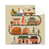Traditional Japanese Riding Landshape Map Cleaning Cloth Phone Screen Glasses Cleaner 5pcs view 1