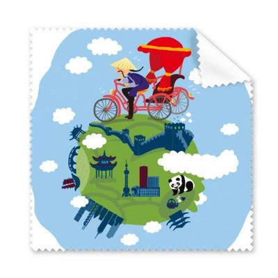 Chinese The Great Wall Art Cleaning Cloth Phone Screen Glasses Cleaner 5pcs