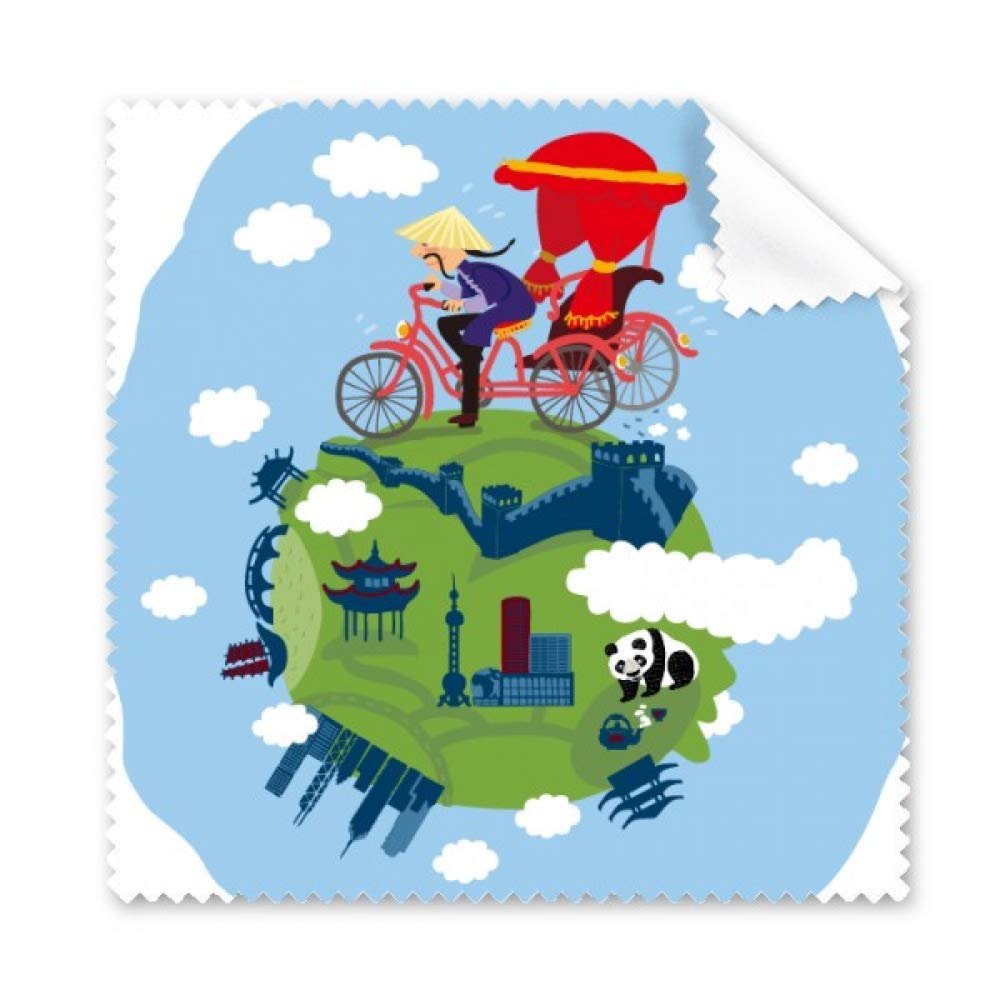 Chinese The Great Wall Art Cleaning Cloth Phone Screen Glasses Cleaner 5pcs
