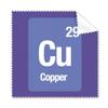 Cu Copper Checal Element Science Cleaning Cloth Phone Screen Glasses Cleaner 5pcs