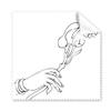 Culture Hand Flower Line Drawing Pattern Cleaning Cloth Phone Screen Glasses Cleaner 5pcs view 1