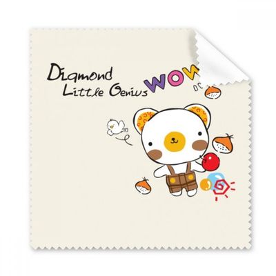 Cartoon Bear Animal Fruit Cleaning Cloth Phone Screen Glasses Cleaner 5pcs