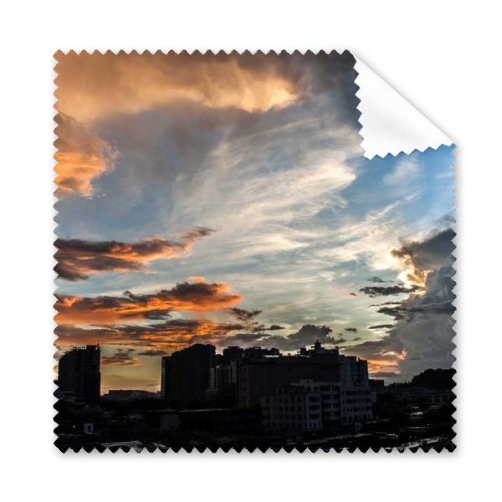 City Dusk Clouds Orange Sky Cleaning Cloth Phone Screen Glasses Cleaner 5pcs