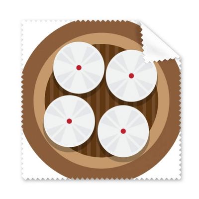 China Dish Steamed Buns Food Pattern Cleaning Cloth Phone Screen Glasses Cleaner 5pcs