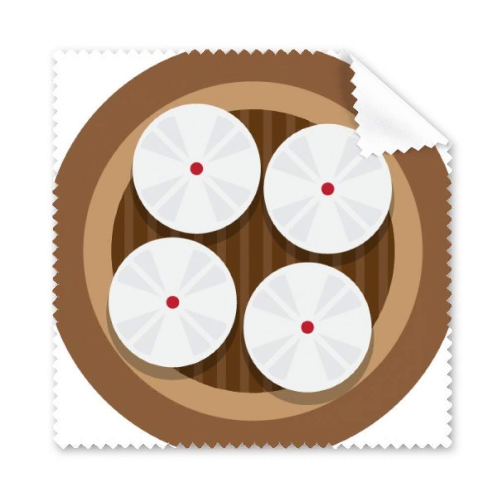 China Dish Steamed Buns Food Pattern Cleaning Cloth Phone Screen Glasses Cleaner 5pcs
