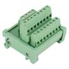 Panel Mounting Power Distribution Module Board Terminal Block Connector with Simple DIN Rail Mounting feet view 2