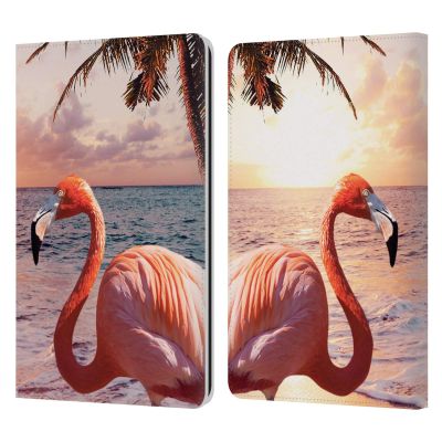 Head Case Designs Officially Licensed Random Galaxy Flamingos & Palm Trees Mixed Designs Leather Wallet Case Compatible with Kindle Paperwhite 1/2 / 3