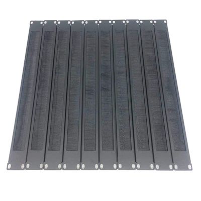 QiaoYoubang 10 Pack 1U Horizontal Rack Mount Cable Management Brush Panel with Cable Entry Brush for 19-Inch Rack Or Cabinet Black (1UCMB1U10PC)