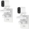 VOMENC 2 Pack Blink Mini Outlet Wall Mount, 360 Degree Swivel AC Outlet Wall Plug Mount Stand Holder Bracket - No Messy Wires or Wall Damage view 1