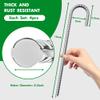 Eurmax USA Trampolines Stakes Heavy Duty Ground Stakes Canopy Parts Wind Stake with Rope 12 Inch Heavy Duty Stake Safety Ground Anchor Galvanized Steel J Shaped, Pack of 4(Silver) view 2