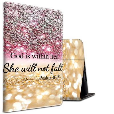 All-New HD 8 Plus Tablet Case, Kindle Fire HD 8 Case 10th /12th Generation 2020/2022/2024,Stand PU Leather Slim Smart Cover with Auto Wake/Sleep for Fire HD 8 Tablet,Christian Bible Psalm 46:5