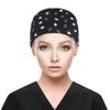 QBA Working Cap with Button Long Hair, Adjustable Working Hat Sweatband Cotton Ponytail Holder, Tie Back Hats for Women & Men, One Size view 2