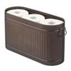 mDesign Large Steel Free Standing Toilet Paper Organizer, 6-Roll Tissue Storage Holder Container Bin for Bathroom Floor, Fits Under Sink, Vanity, Shelf, In Cabinet, or Corner Oscar Collection - Bronze view 1