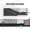 Portable Bluetooth Keyboard with Leather Case, Universal Keyboard with Detachable Flip Case and Stand, Cover with for 4.5''-6.8'' iOS,for Android/for Smart Phones (Black) view 4