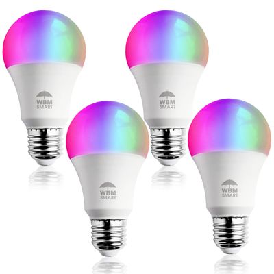 Himalayan Glow Color Changing LED Light Bulb, RGB Lights & Dimmable, WiFi Control Multicolor Bulb,Best for Home Dcor, Compatible with Alexa, Google Home & Mobile App, 4 Count