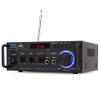 Pyle 200W Bluetooth Compact Power Amplifier - Wireless 2 Channel Audio Receiver with Dual Karaoke Mic Input - RCA - USB-A + SD Card MP3 Player - FM Radio - AUX In - Remote Control - PDA29BU view 1