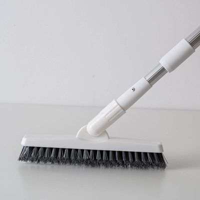 Grout Brush Scrubber with 51.2" Long Extendable Telescopic Handle Cleaning Brush with V-Shaped Bristles Built Scrub Brush Perfect for Bathroom,Kitchen,Tub,Tile,Hard-to-Reach Corners