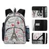 ALAZA Paris Badges French Eiffel Tower Love Laptop Outdoor Backpack for Women Men,Fits Under 15.6 Inch Laptop view 4