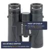 Smithsonian Adult Birding Binoculars - 10x42, Phone Adapter, Diopter Adjustable - Ideal for Hiking, Travel - Includes Bird Watching Guide view 4