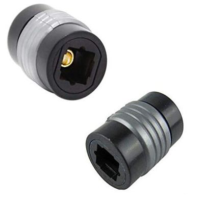 Accessonico Fiber Optic Cable Extender Female to Female Optical Toslink Digital Audio Extension Cable Coupler Connector Adapter (2 Pack)