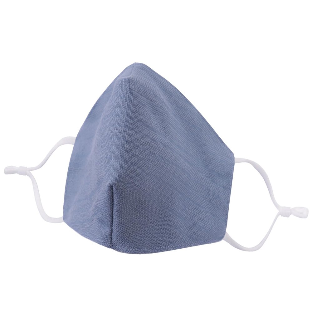 Allsense 100% Cotton Reusable Face Mask, Blue, 2 Pack