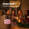 DOSS Candy 2-in-1 Mini Bluetooth Speaker & Cute Bag Charm with Loud Sound, Ideal Stocking Stuffer for Women, Girlfriend, Wife, BFF, Teen Girls, White Elephant Gift-Pink view 3