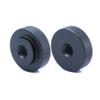 2 Pack 25mm Large Knurled Edge 1/4"-20 Female Thumb Wheel Lock Nut Adapter (Black) view 1