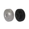 2 Pack 25mm Large Knurled Edge 1/4"-20 Female Thumb Wheel Lock Nut Adapter (Black) view 2