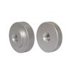 2 Pack 25mm Large Knurled Edge 1/4"-20 Female Thumb Wheel Lock Nut Adapter (Silver) view 1