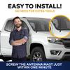 7" Stainless Black Antenna Mast for Chevrolet Colorado 2007-2012 view 3