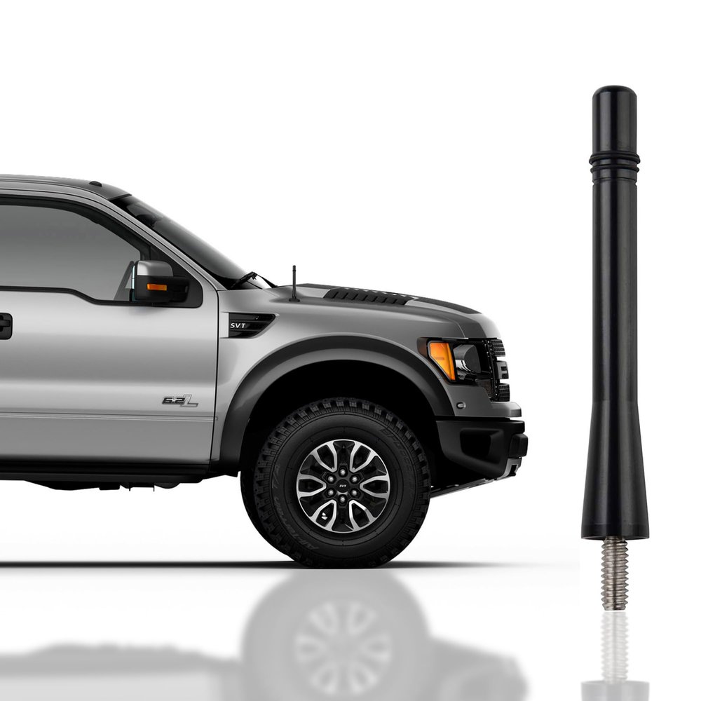 Stainless Black Antenna for Ford F150 (2009-2024) - Highly Durable Premium Truck Antenna 4 Inch - Car Antenna FM AM for Ford F150 Accessories