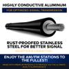 Stainless Black Antenna for Ford F150 (2009-2024) - Highly Durable Premium Truck Antenna 4 Inch - Car Antenna FM AM for Ford F150 Accessories view 2