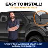 Stainless Black Antenna for Ford F150 (2009-2024) - Highly Durable Premium Truck Antenna 4 Inch - Car Antenna FM AM for Ford F150 Accessories view 4