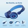 iClever HS14 Kids Wired Headphones, Light Blue, 85dB Volume Limiter, Stereo Sound, Built-in Mic, 3.5mm Audio Jack Compatible, 6.1 Ounces view 4