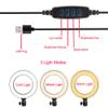 Walway 6 Inches LED Selfie Ring Light with Hot Shoe Adapter for Live Stream/Makeup/YouTube Video/Photography, 3 Light Modes view 4