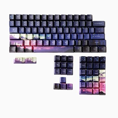 104/108 Keys Sunset & Starry PBT Dye-Subbed Keycaps Set ANSI Layout OEM Profile for 60% / 87 TKL/104/108 Cherry MX Switches Gaming Mechanical Keyboard (Sunset & Starry)