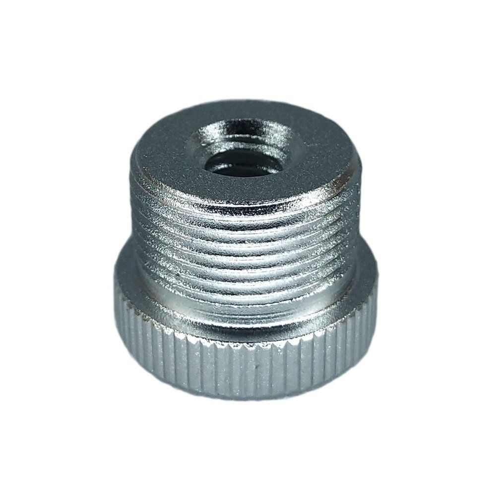 5/8''-27 Male to 1/4''-20 Female Mic Screw Adapter for use with mic Stands with 1/4''-20 Threads (Silver)